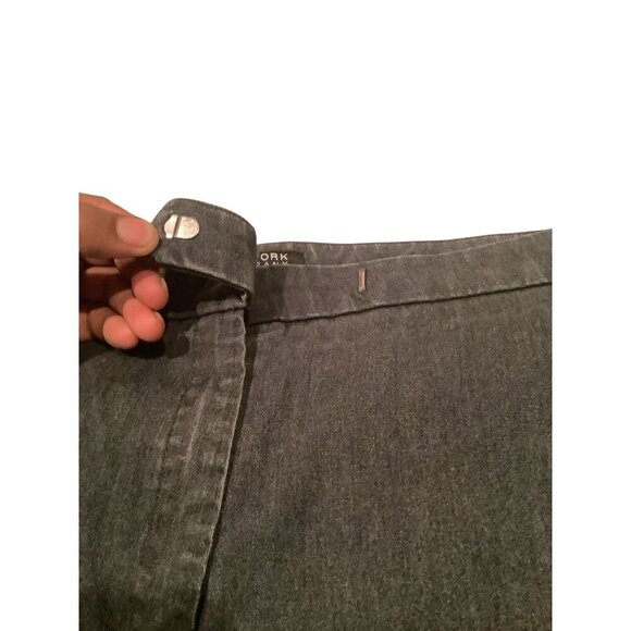 New York & Company Womens Grey Jeans High Rise Flared Size 12 RN 23243 Cotton - Picture 5 of 14